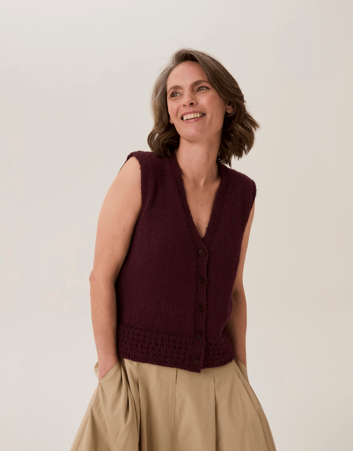 Sirdar Loveful Bio-Blend DK Bee Hive Rib Vest Pattern 10917
