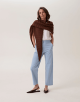 Sirdar Loveful Bio-Blend DK Clam Shell Ribbed Shawl Pattern 10919