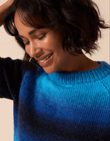 Sirdar Jewelspun Ombre Aran Colour Go Round Sweater Pattern 10920