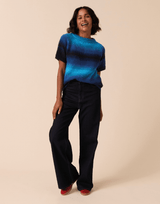 Sirdar Jewelspun Ombre Aran Colour Go Round Sweater Pattern 10920