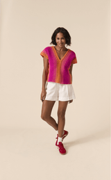 Sirdar Jewelspun Ombre Aran Rhythmic Colour Crochet Top Pattern 10923