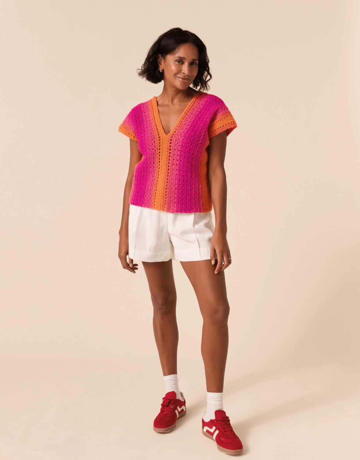Sirdar Jewelspun Ombre Aran Rhythmic Colour Crochet Top Pattern 10923