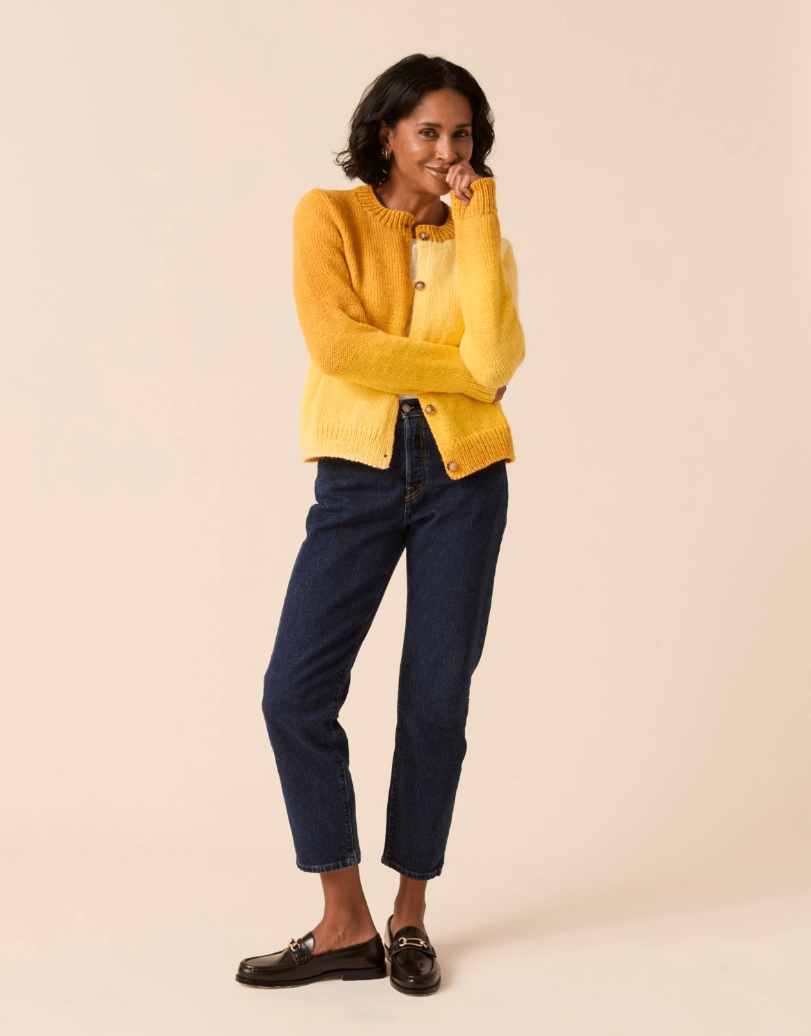Sirdar Jewelspun Ombre Aran Off-Set Ombre Cardigan Pattern 10924