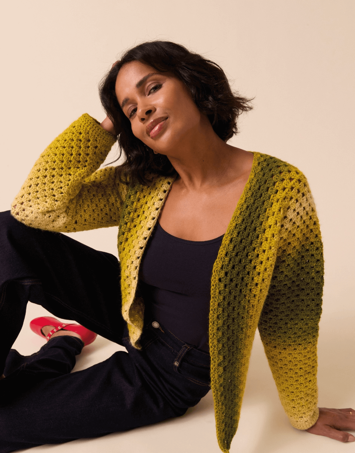 Sirdar Jewelspun Ombre Aran Colour Pulse Crochet Jacket Pattern 10925