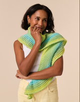 Sirdar Jewelspun Ombre Aran Crescent Glow Shawl Pattern 10926