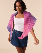 Sirdar Jewelspun Ombre Aran Gradient Crochet Shawl Pattern 10927