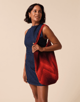 Sirdar Jewelspun Ombre Aran Chevron Glow Crochet Tote Pattern 10928