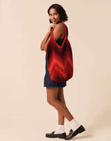 Sirdar Jewelspun Ombre Aran Chevron Glow Crochet Tote Pattern 10928
