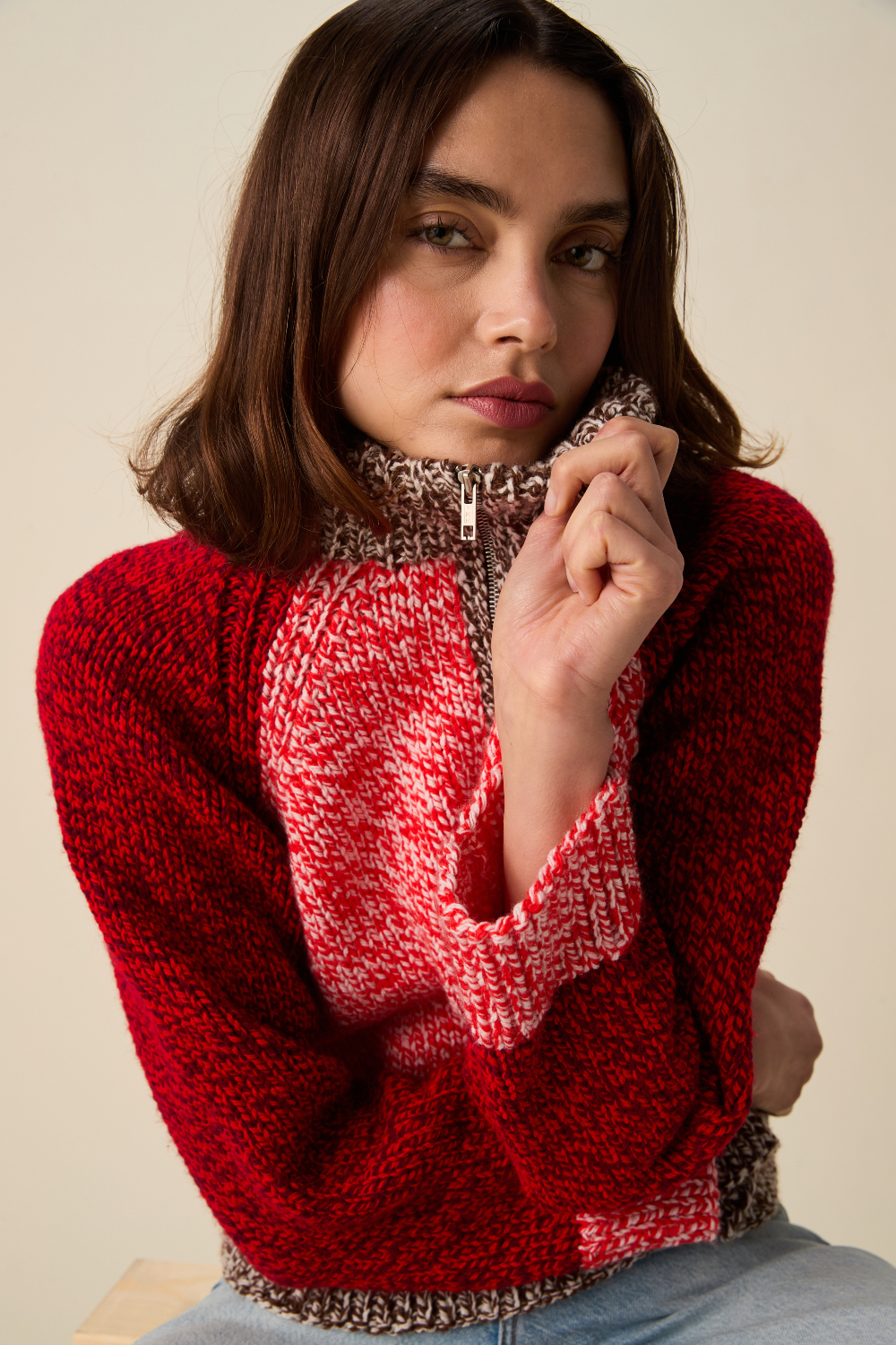 Sirdar Hayfield Bonus Marl Chunky Couple Zip-Up Sweater Pattern 10945