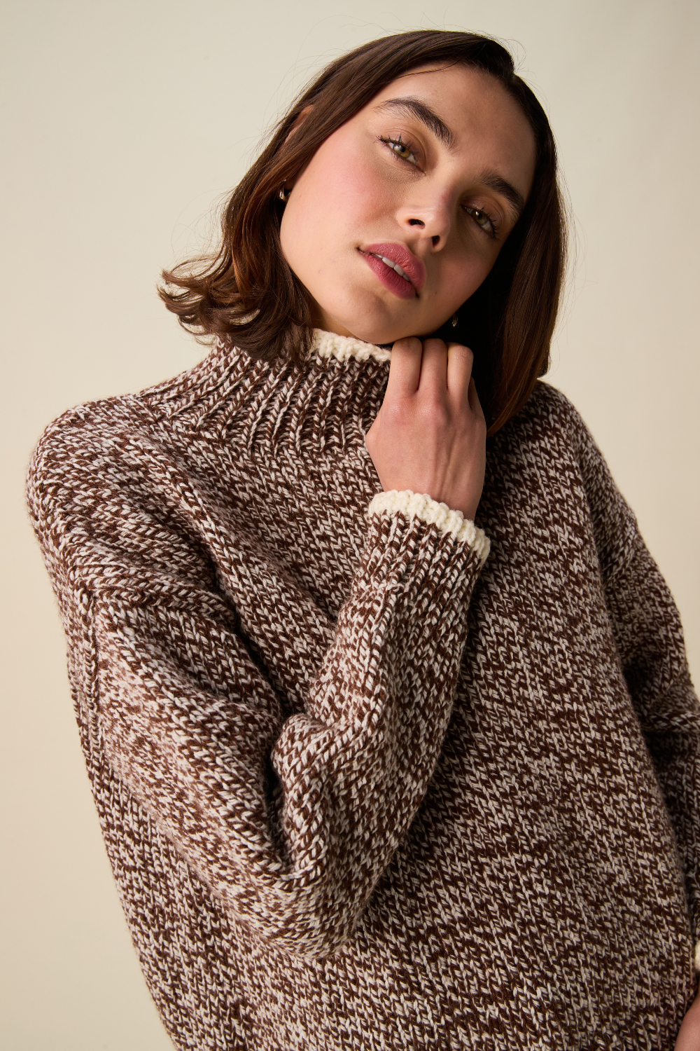 Sirdar Hayfield Bonus Marl Chunky Mingle High Neck Sweater Pattern 10948