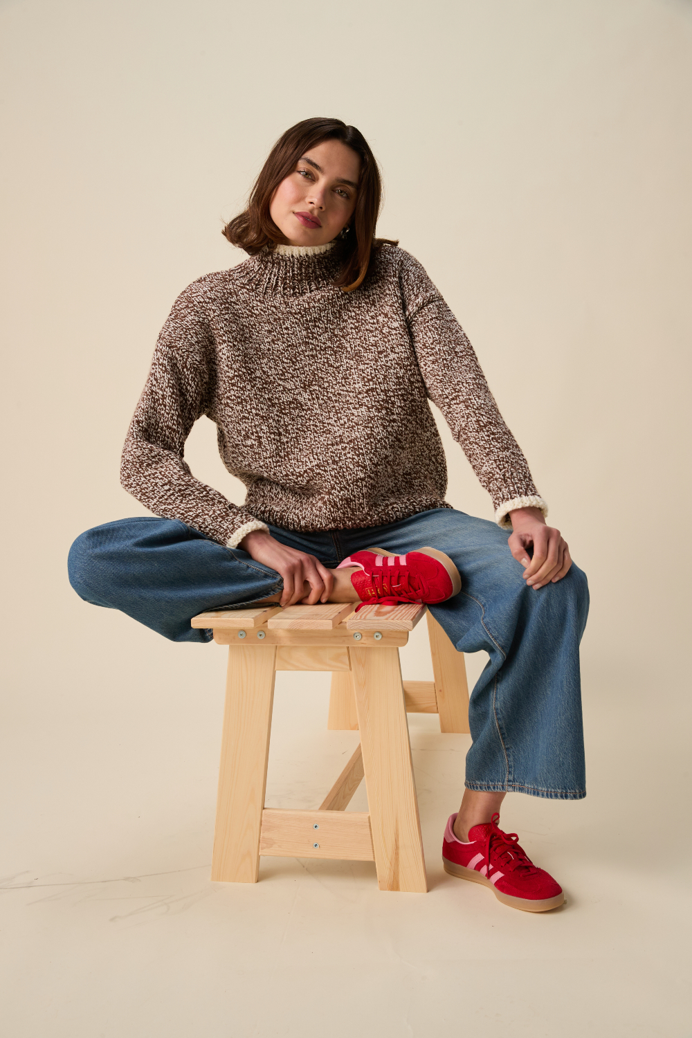 Sirdar Hayfield Bonus Marl Chunky Mingle High Neck Sweater Pattern 10948