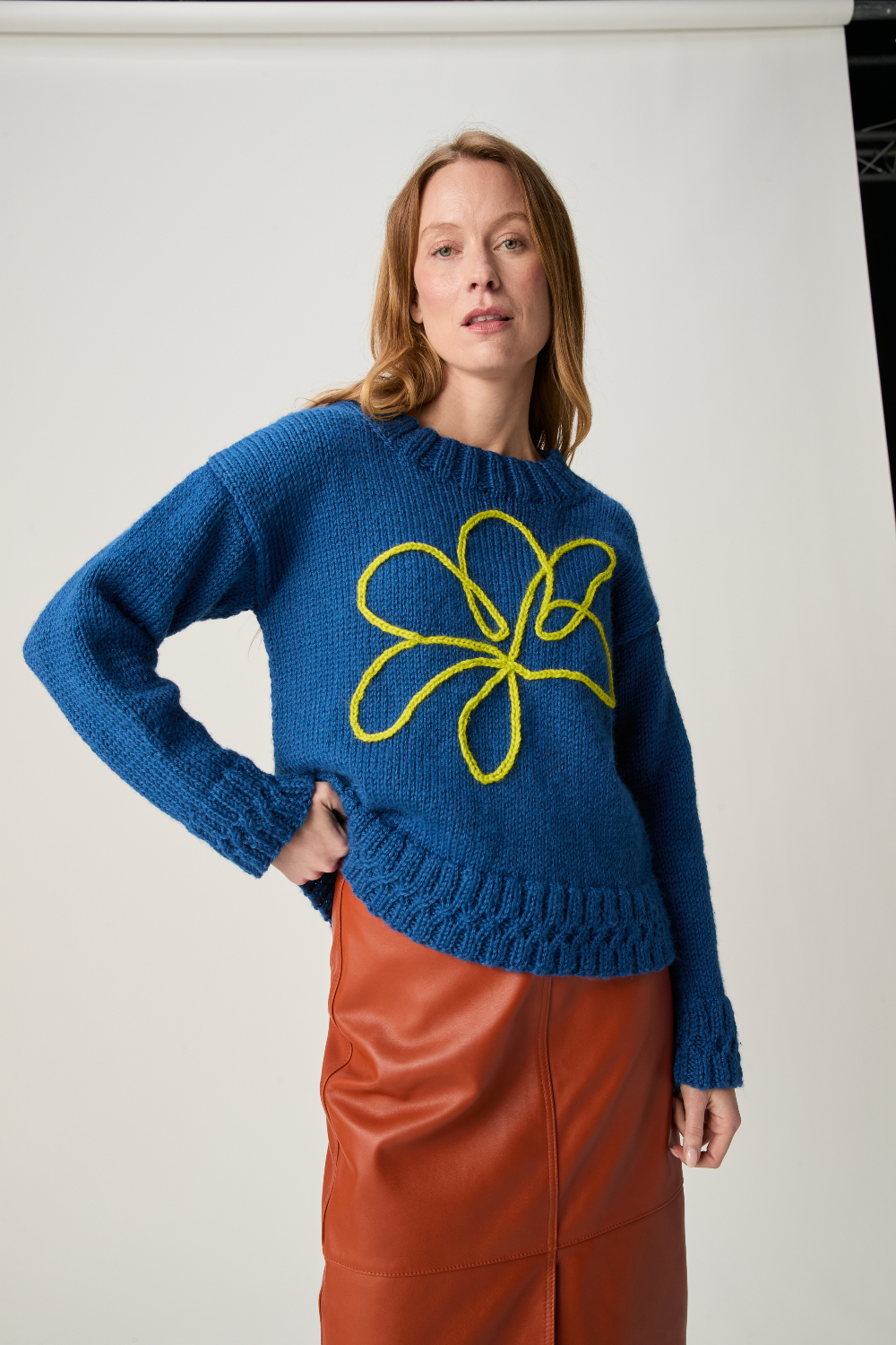 Sirdar Loveful Bio Chunky Honeycomb Hem Sweater Pattern 10968
