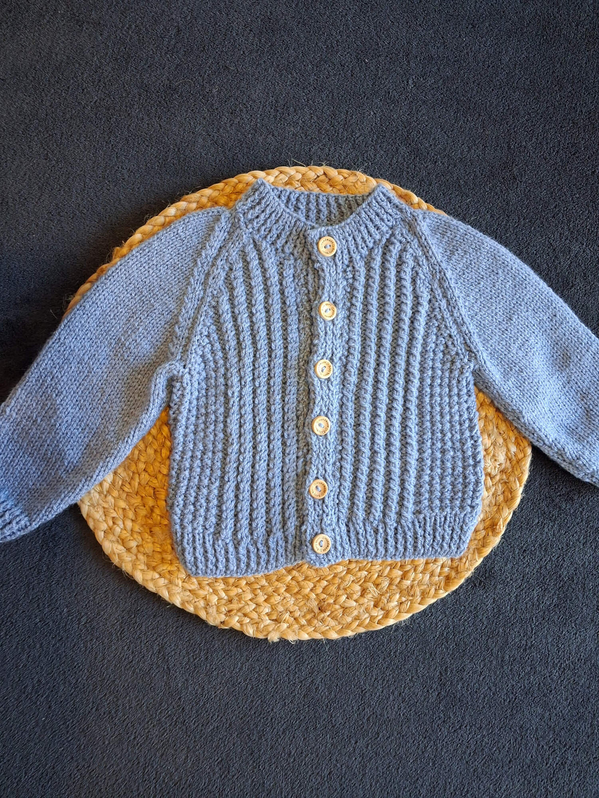 Woolcraft Babycare DK Bobble Round Neck Twist Cardigan Pattern WC3013