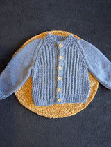 Woolcraft Babycare DK Bobble Round Neck Twist Cardigan Pattern WC3013