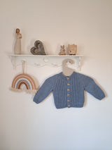 Woolcraft Babycare DK Bobble Round Neck Twist Cardigan Pattern WC3013
