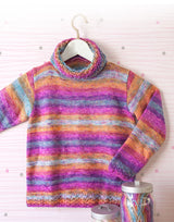Hayfield Bonus Breeze DK Kid's Cowl-Neck Sweater Pattern 2498