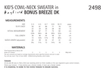 Hayfield Bonus Breeze DK Kid's Cowl-Neck Sweater Pattern 2498
