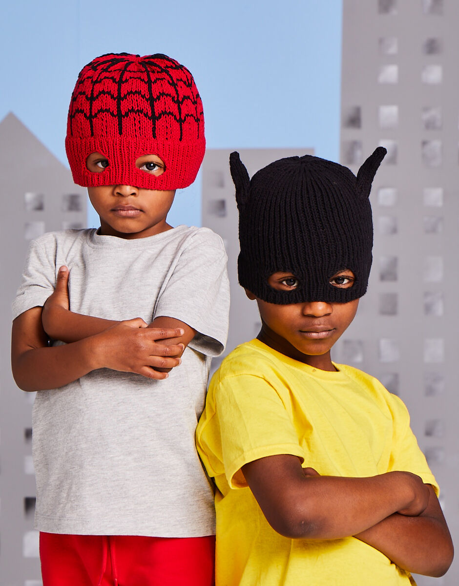 Sirdar Replay DK Superhero Hats Pattern 2619