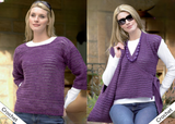 King Cole Moods DK Tunic, Bag, Cardigan & Sweater Pattern 3189*