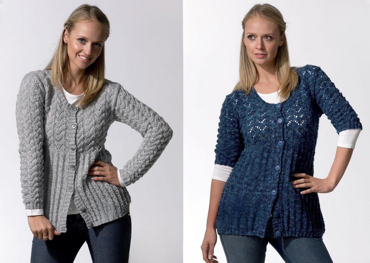 King Cole Moods DK Long & 3/4 Sleeved Cardigan Pattern 3280*