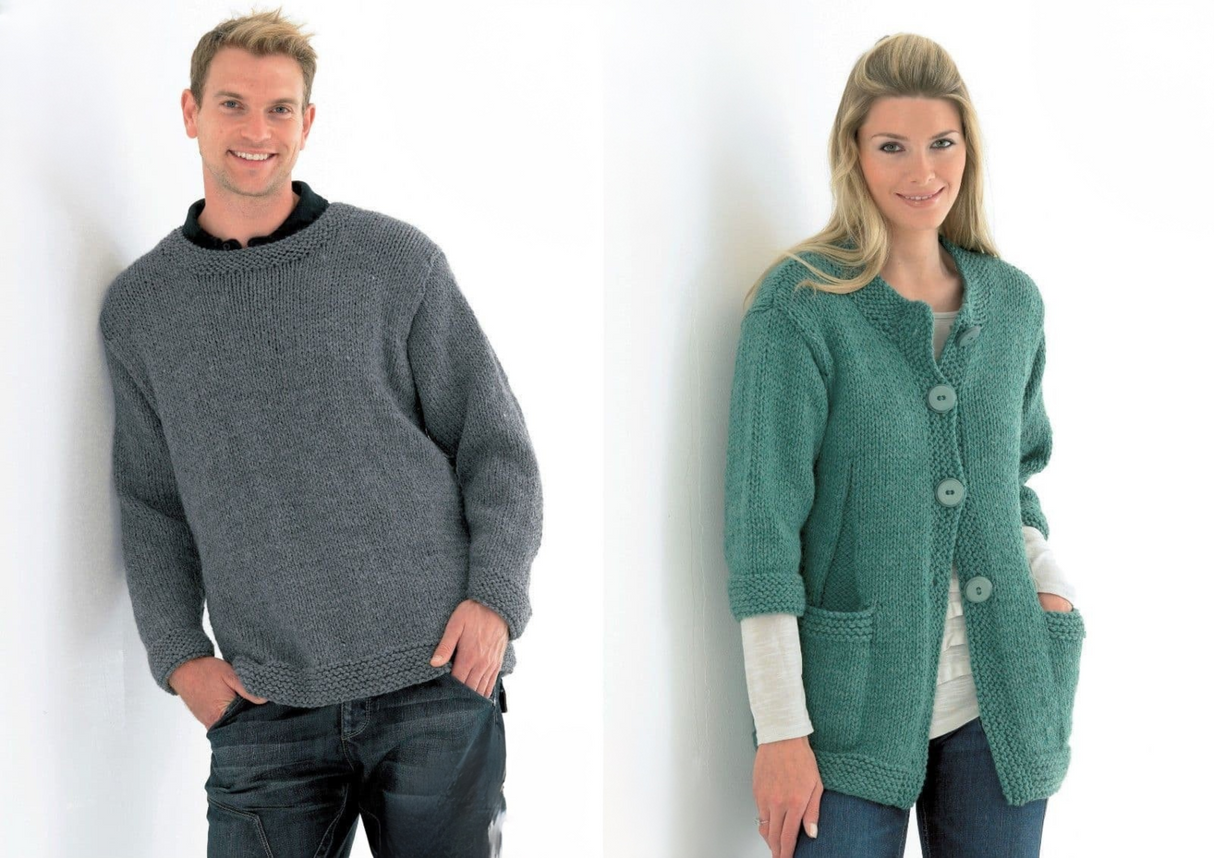 King Cole Magnum Chunky Jacket & Sweater Pattern 3294*