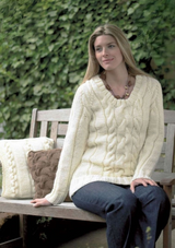 King Cole Magnum Chunky Sweater Tunic & Cushion Covers Pattern 3302*