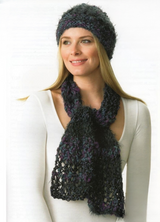 King Cole Romano Chunky Top, Hat & Scarf Pattern 3385