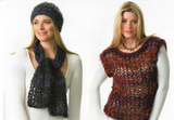 King Cole Romano Chunky Top, Hat & Scarf Pattern 3385