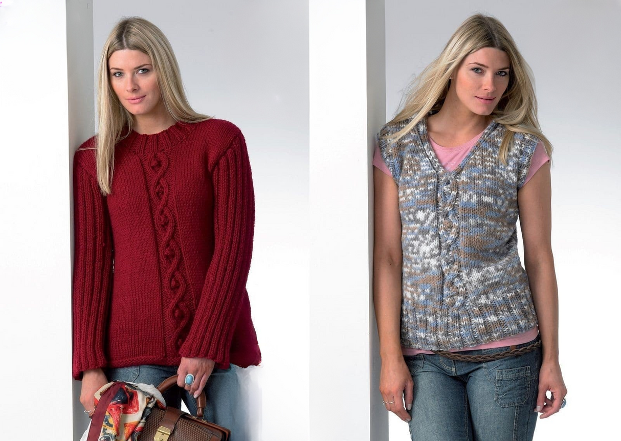 King Cole Magnum Chunky Sweater & Top Pattern 3431*