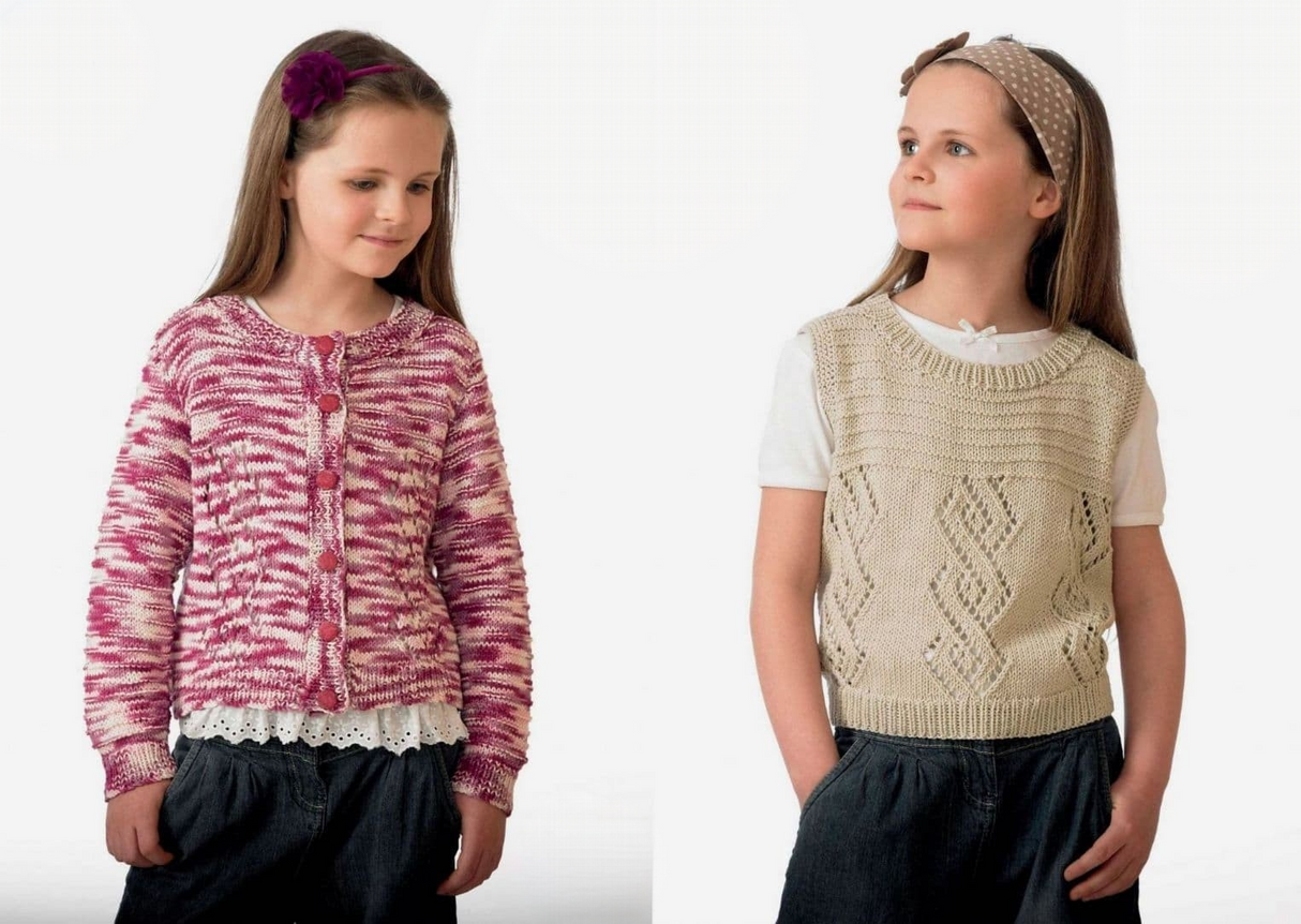 King Cole Bamboo Cotton DK Cardigan and Top Pattern 3520*