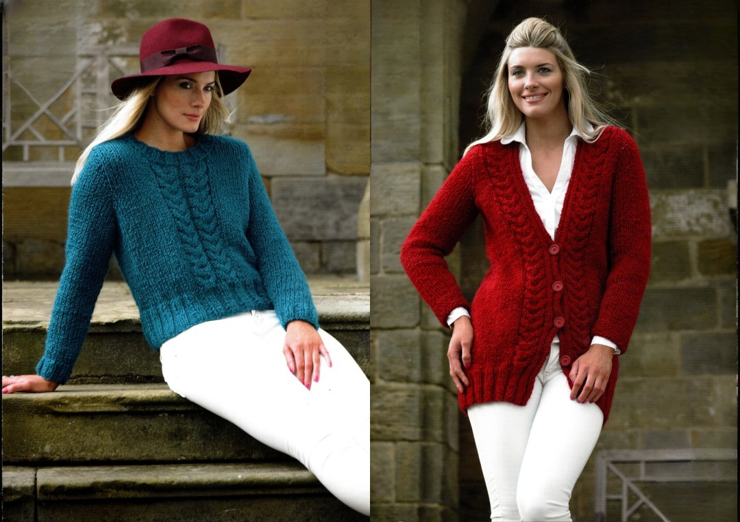 King Cole Maxi-Lite Super Chunky Sweater & Jacket Pattern 3571*