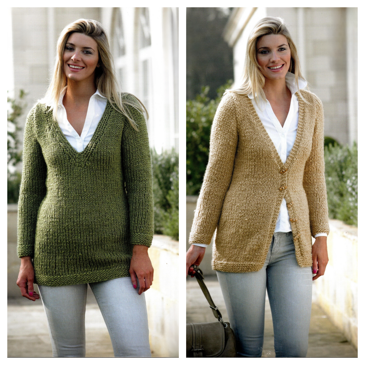 King Cole Maxi-Lite Super Chunky Cardigan & Sweater Pattern 3575*
