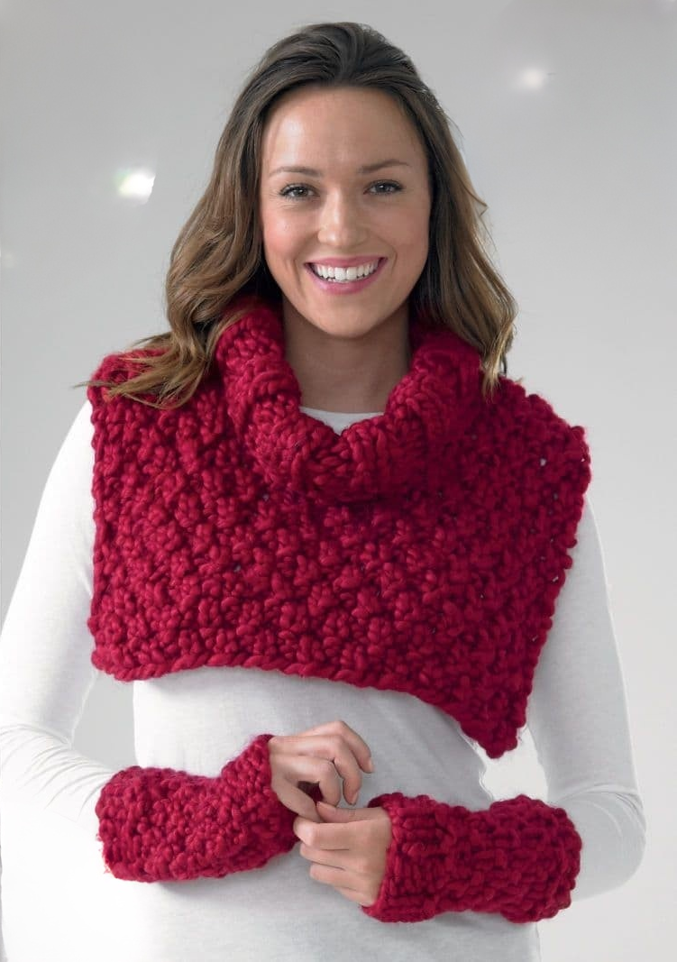 King Cole Supa Dupa Extra Chunky Hat, Neck & Wrist Warmers Pattern 3616*
