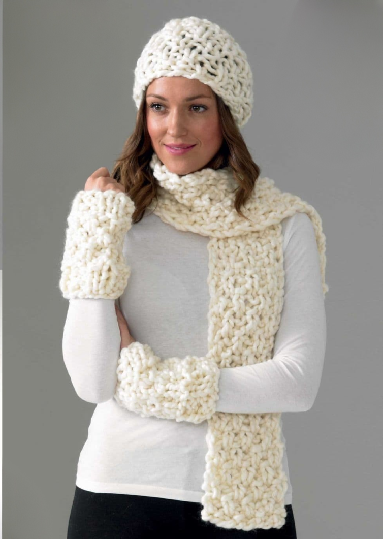 King Cole Supa Dupa Extra Chunky Hat, Scarf & Wrap Pattern 3617*