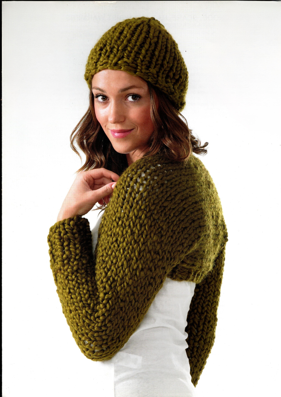 King Cole Supa Dupa Extra Chunky Shrug Snood Scarf & Hat Pattern 3619*