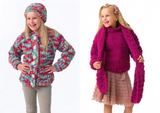 King Cole Garland Sweater, Cardigan, Hat and Scarf Pattern 3642*