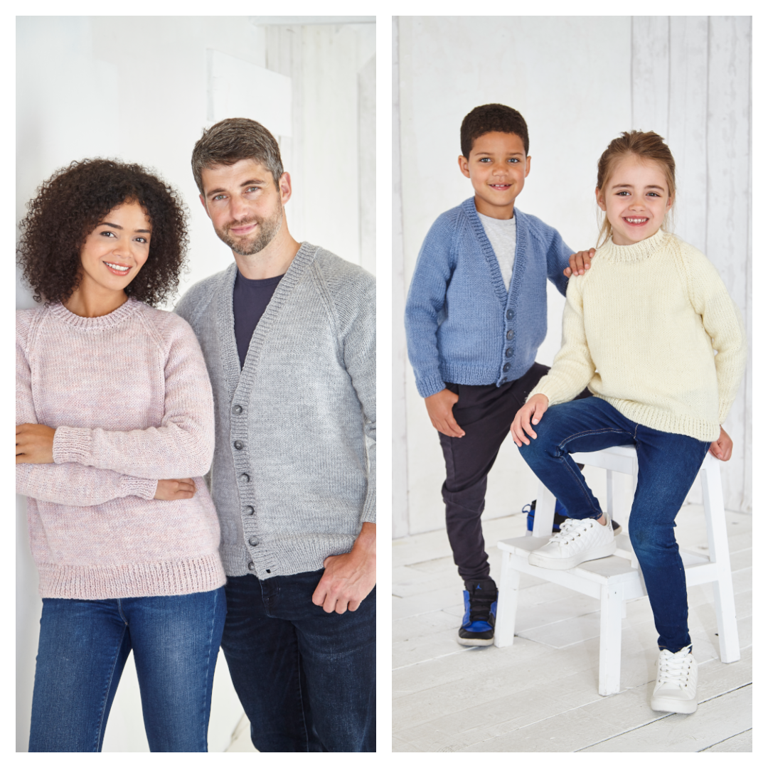 King Cole Fashion Aran Adult Cardigan & Sweater Pattern 3757