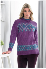 King Cole Moods DK Round & Shawl Neck Sweater Pattern 3936