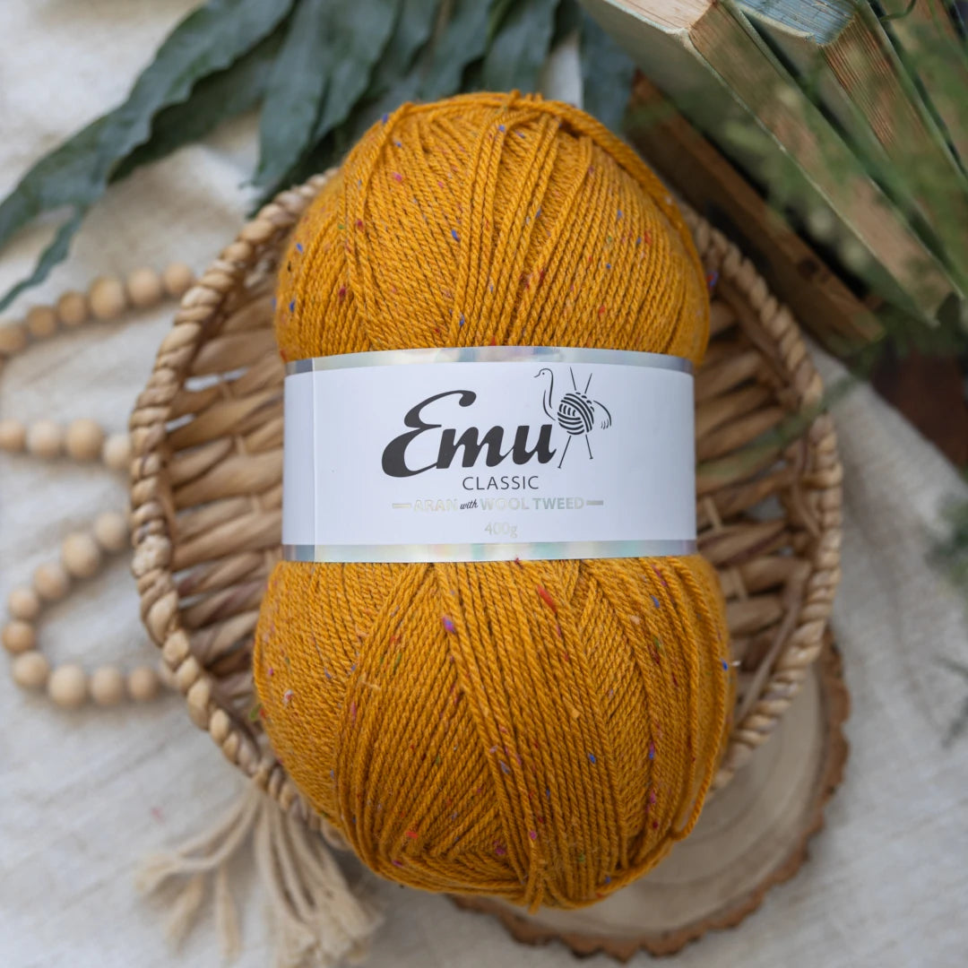 Emu Classic Aran with Wool 400g - English Mustard 220
