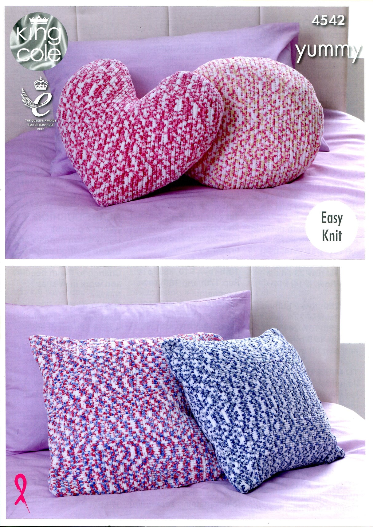 King Cole Yummy Chunky Cushions Pattern 4542