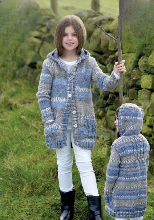 King Cole Drifter Chunky Girls Coat Pattern 4606