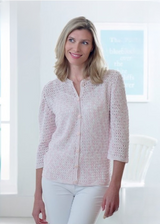 King Cole Giza Cotton Sorbet 4-Ply Crochet Cardigan Pattern 4790*