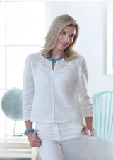 King Cole Giza Cotton Sorbet 4-Ply Crochet Cardigan Pattern 4790*