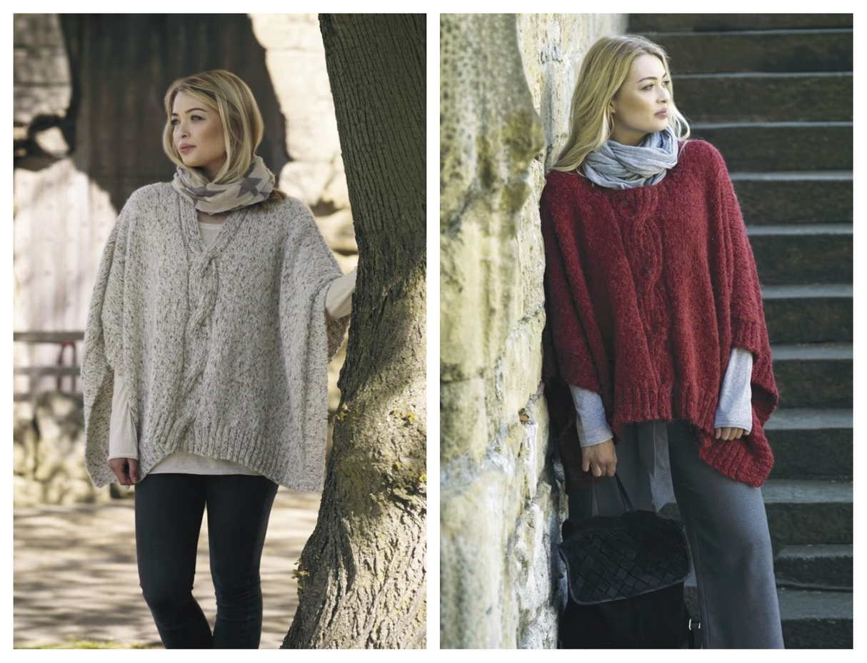 King Cole Indulge Chunky Ponchos Pattern 4861