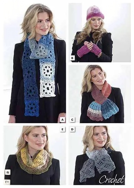 King Cole Curiosity DK Accessories Crochet Pattern 5149