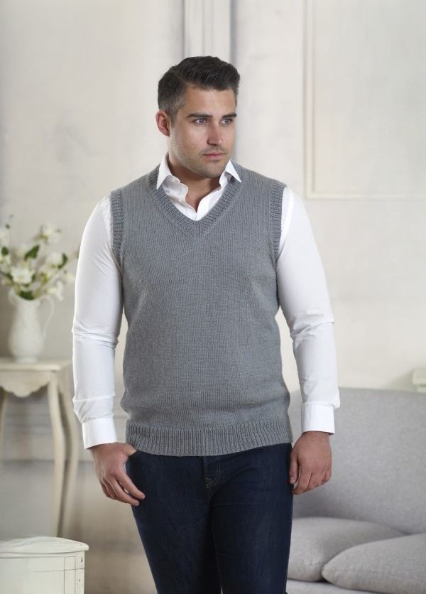 King Cole Majestic DK Slipover & Waistcoat Pattern 5229*