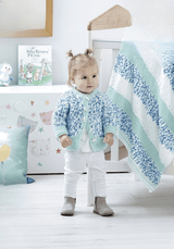 King Cole Yummy Chunky Cardigan, Hooded-Over-Top & Blanket Pattern 5328