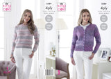King Cole Drifter 4-Ply Cardigan and Sweater Knitting Pattern 5384