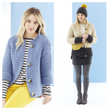 King Cole Timeless Classic Super Chunky Cardigan & Hat Pattern 5526*