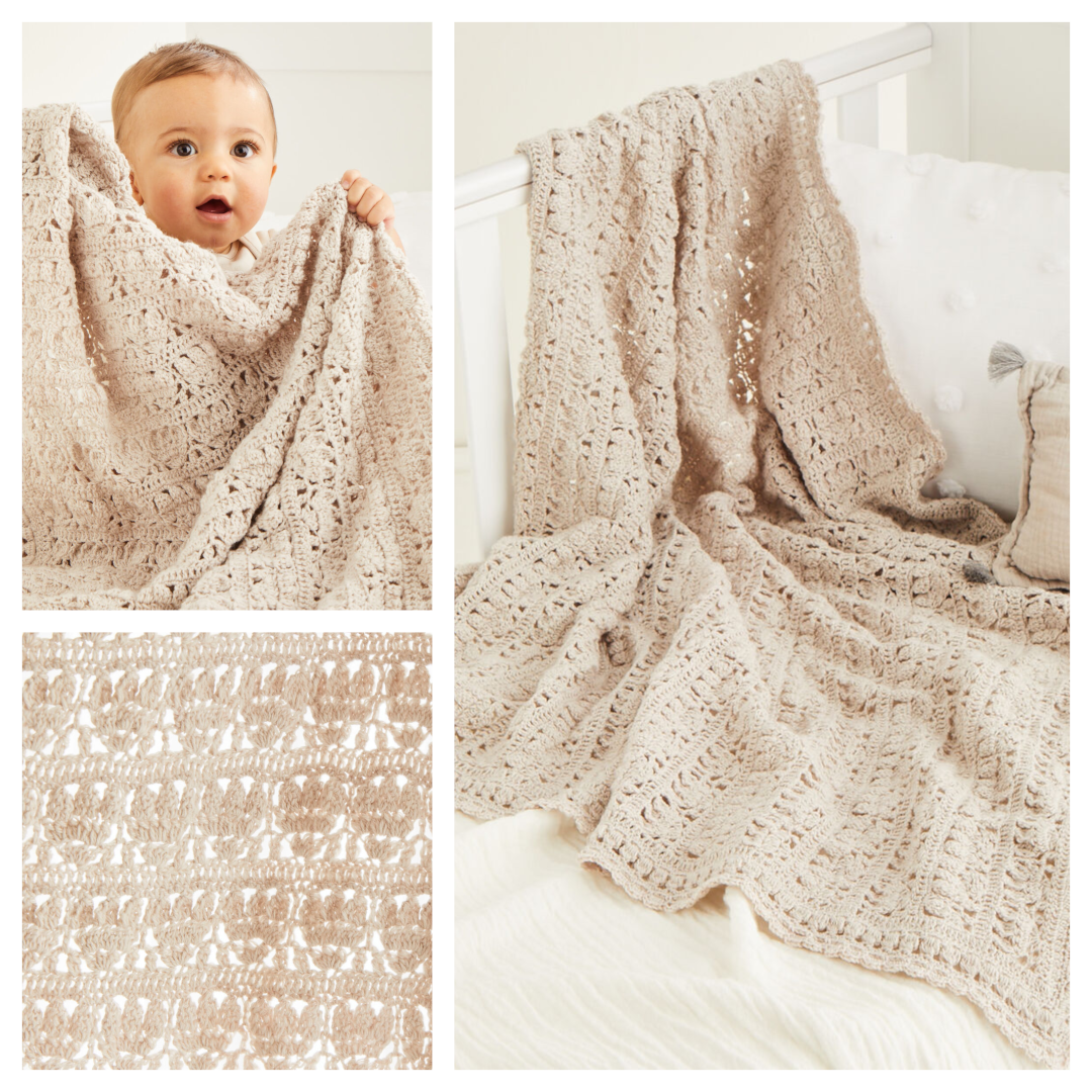 Sirdar Snuggly 3 Ply Little Buds Crochet Blanket Pattern 5527